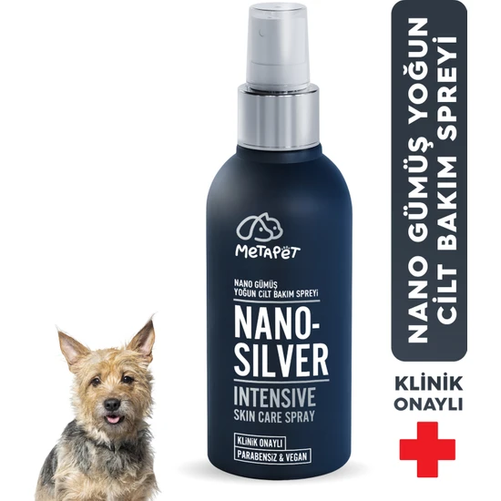 Metapet Köpek Nano Gümüş Yoğun Cilt Bakımı Spreyi, Yara Göz Kulak Ağız Temizlemeye Uygundur, 150 Ml