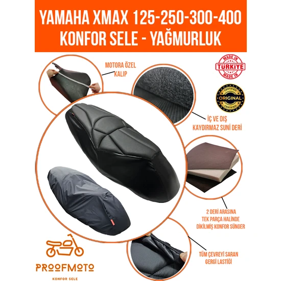 PROOFMOTO Yamaha Xmax Konfor Sele ve Yağmurluk Kılıf