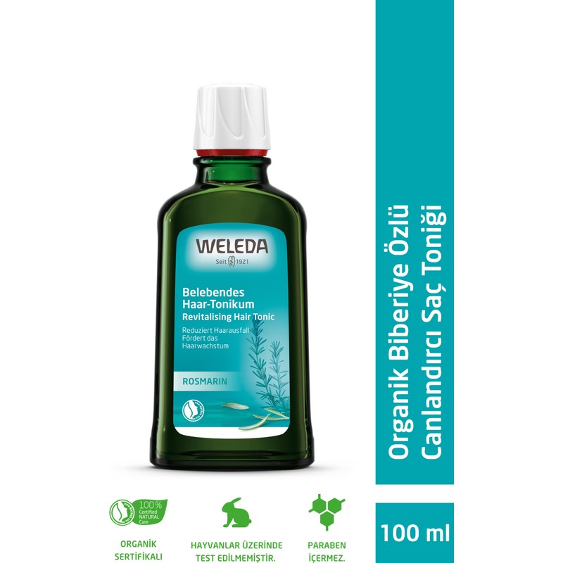 Weleda Organik Biberiye Özlü Canlandırıcı Saç Toniği 100 ml Saçları Güçlendiren Etkili Formül