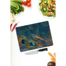 Pi Dekorasyon Minimal Desen Cam Kesme Tablası