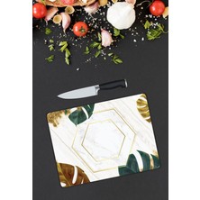 Pi Dekorasyon Minimal Desen Cam Kesme Tablası