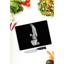 Pi Dekorasyon Melek Desen Cam Kesme Tablası