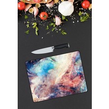 Pi Dekorasyon Renkli Desen Cam Kesme Tablası