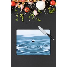 Pi Dekorasyon Su Damlası Desen Cam Kesme Tablası