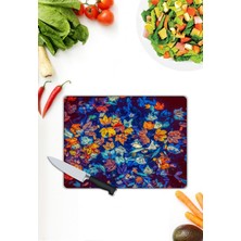 Pi Dekorasyon Yaprak Desen Cam Kesme Tablası