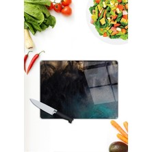 Pi Dekorasyon Gökyüzü Desen Cam Kesme Tablası