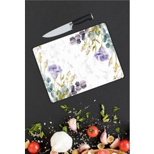 Pi Dekorasyon Yaprak Desen Cam Kesme Tablası