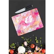 Pi Dekorasyon Renkli Desen Cam Kesme Tablası