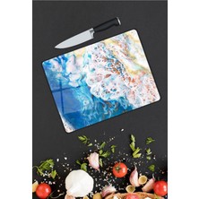 Pi Dekorasyon Minimal Desen Cam Kesme Tablası