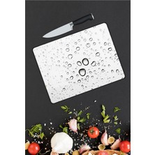 Pi Dekorasyon Damla Desen Cam Kesme Tablası