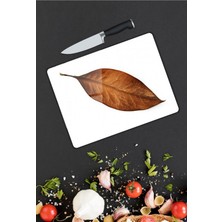 Pi Dekorasyon Yaprak Desen Cam Kesme Tablası