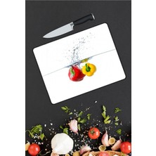 Pi Dekorasyon Biber Desen Cam Kesme Tablası