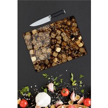 Pi Dekorasyon Zar Desen Cam Kesme Tablası