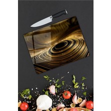 Pi Dekorasyon Minimal Desen Cam Kesme Tablası
