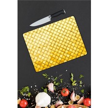 Pi Dekorasyon Minimal Desen Cam Kesme Tablası