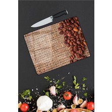 Pi Dekorasyon Minimal Desen Cam Kesme Tablası