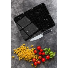 Pi Dekorasyon Minimal Desen Cam Kesme Tablası