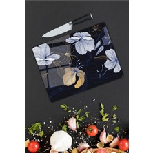 Pi Dekorasyon Yaprak Desen Cam Kesme Tablası