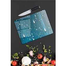 Pi Dekorasyon Damla Desen Cam Kesme Tablası