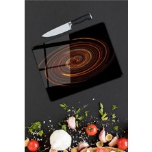 Pi Dekorasyon Girdap Desen Cam Kesme Tablası