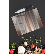 Pi Dekorasyon Alaca Şerit Desen Cam Kesme Tablası