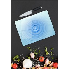 Pi Dekorasyon Boncuk Mavi Damla Cam Kesme Tablası