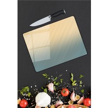 Pi Dekorasyon Iki Renkli Cam Kesme Tablası