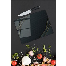 Pi Dekorasyon Minimal Desen Cam Kesme Tablası
