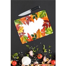 Pi Dekorasyon Renkli Desen Cam Kesme Tablası