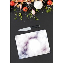 Pi Dekorasyon Mermer Desen Cam Kesme Tablası