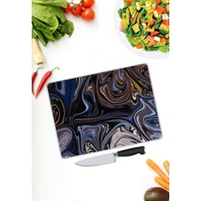 Pi Dekorasyon Renkli Desen Cam Kesme Tablası