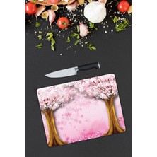 Pi Dekorasyon Ağaç Desen Cam Kesme Tablası