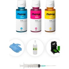 Photoink Deskjet 880c Plus renkli kartuş dolum seti 3 Renk