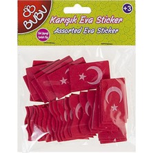 Bubu Eva Çıkartma Türk Bayrağı Desenli (0015)