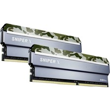 G.Skill SniperX Orman Kamuflaj DDR4-3200Mhz CL16 32GB (2X16GB) DUAL (16-18-18-38) 1.35V (F4-3200C16D-32GSXFB)