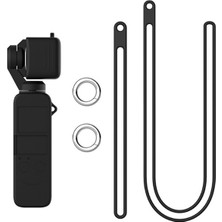 Ally Dji Osmo Pocket Koruyucu Silikon Kılıf+El ve Boyun Strap Askısı AL-32288