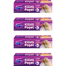 Parex Kilitli Buzdolabı Poşeti Küçük Boy 4lü