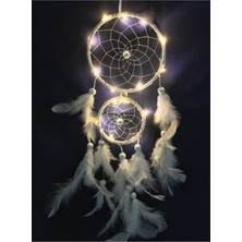 Hediye Ofisi 2li Dream Catcher Düş Kapanı Led Işıklı Rüya Yakalayan Avcı Balkon Bahçe Rüzgar Çanı