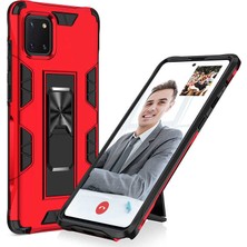 Ceponya Galaxy A81 - Note 10 Lite Kılıf Metal Standlı Manyetikli Zırh