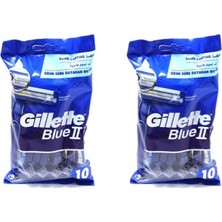 Gillette Blue2 Kullan At Tıraş Bıçağı 10'lu x 2 Paket