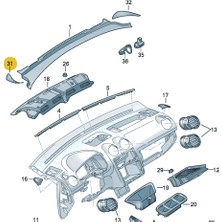 İlkay Otomotiv Caddy Cam Su Izgarası Uc Plastıgı Sag [2K0819448B]