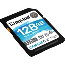 Kingston Canvas Go Plus 128GB Class 10 USH-I Hafıza Kartı SDG3/128GB