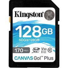 Kingston Canvas Go Plus 128GB Class 10 USH-I Hafıza Kartı SDG3/128GB