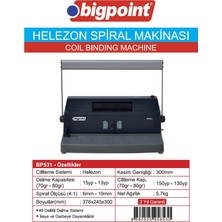 Bigpoint Plastik Helezon Spiral Makinesi 10 Yaprak