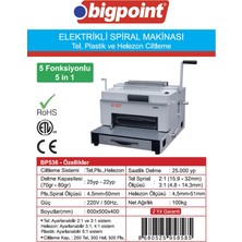 Bigpoint 5 Fonksiyonlu Ciltleme Makinesi