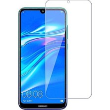 KZY Huawei Y7 2019 Temperli Ekran Koruyucu Kırılmaz Cam Ekonomik 3 Adet Şeffaf