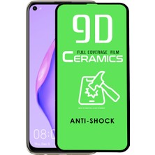 KZY Huawei P40 Lite E Tam Kaplayan Seramik Nano Esnek Ekran Koruyucu Şeffaf