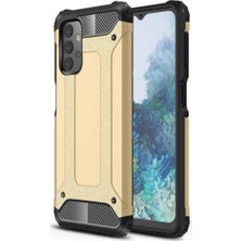 KZY Samsung Galaxy A32 Kapak Çift Katmanlı Zırh Tank Kılıf Gold