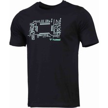 Hummel Wargo S/S Tee O Yaka Kısa Kol Detaylı Baskılı Siyah Erkek Tişört