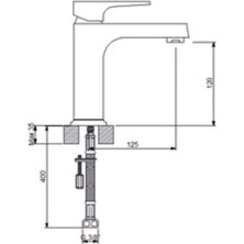 Newarc Aqua Lavabo Bataryası Siyah 941521B